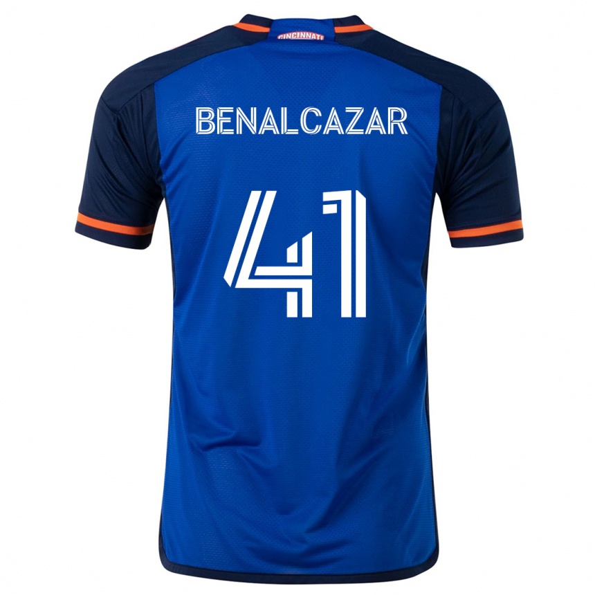 Kids Football Nico Benalcázar #41 Blue White Home Jersey 2024/25 T-Shirt Uk