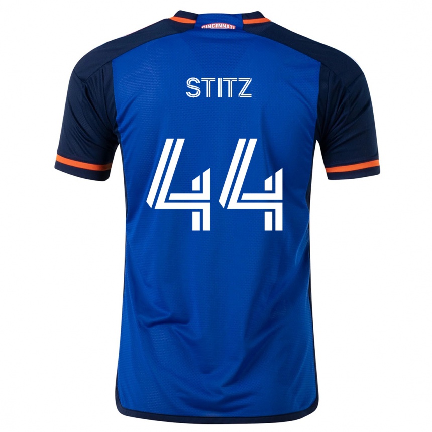 Kids Football Ben Stitz #44 Blue White Home Jersey 2024/25 T-Shirt Uk