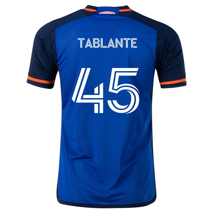 Kids Football Moises Tablante #45 Blue White Home Jersey 2024/25 T-Shirt Uk