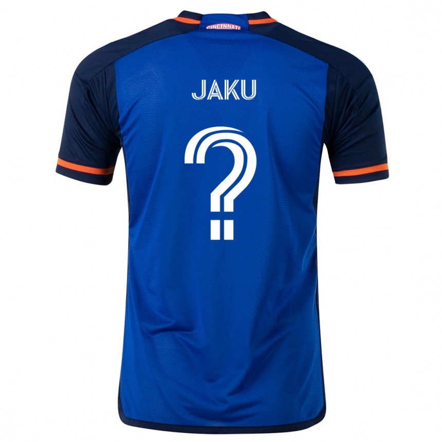 Kids Football John Jaku #0 Blue White Home Jersey 2024/25 T-Shirt Uk