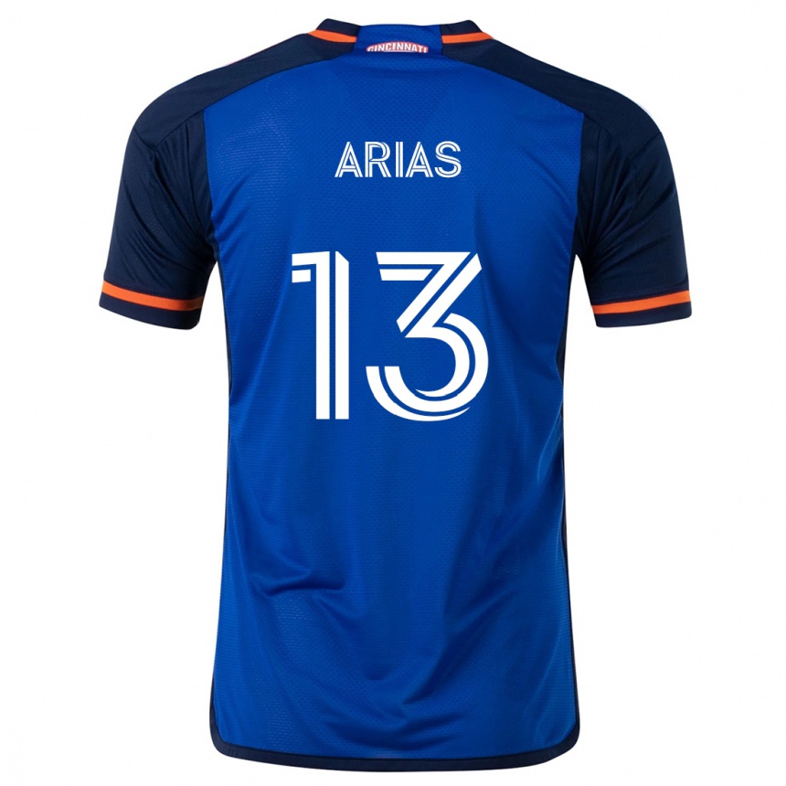 Kids Football Santiago Arias #13 Blue White Home Jersey 2024/25 T-Shirt Uk