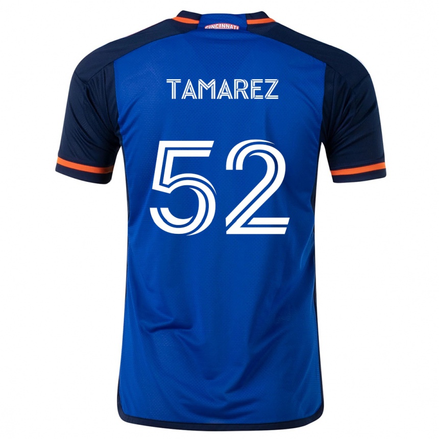 Kids Football Lucas Tamarez #52 Blue White Home Jersey 2024/25 T-Shirt Uk