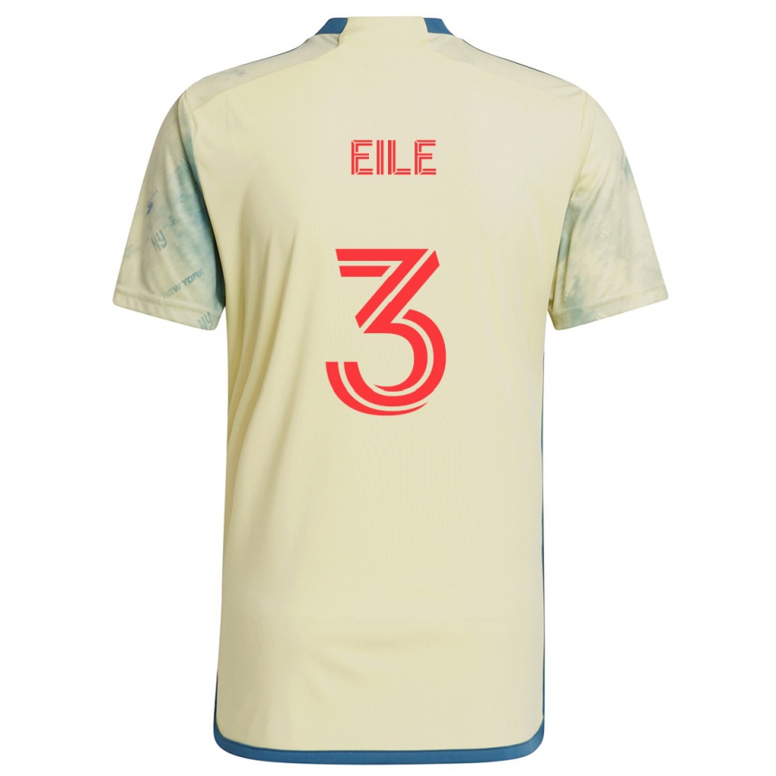 Kids Football Noah Eile #3 Yellow Red Blue Home Jersey 2024/25 T-Shirt Uk