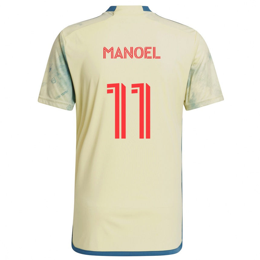 Kids Football Elias Manoel #11 Yellow Red Blue Home Jersey 2024/25 T-Shirt Uk