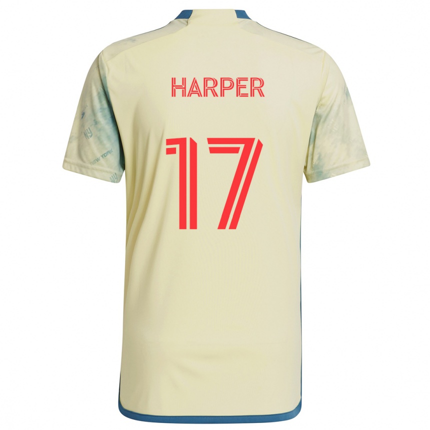 Kids Football Cameron Harper #17 Yellow Red Blue Home Jersey 2024/25 T-Shirt Uk