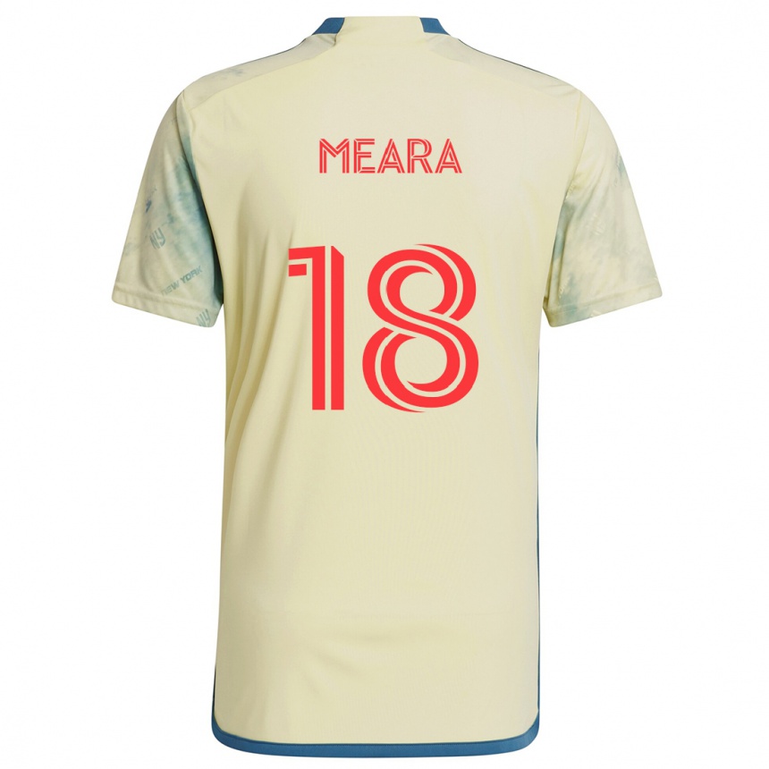 Kids Football Ryan Meara #18 Yellow Red Blue Home Jersey 2024/25 T-Shirt Uk