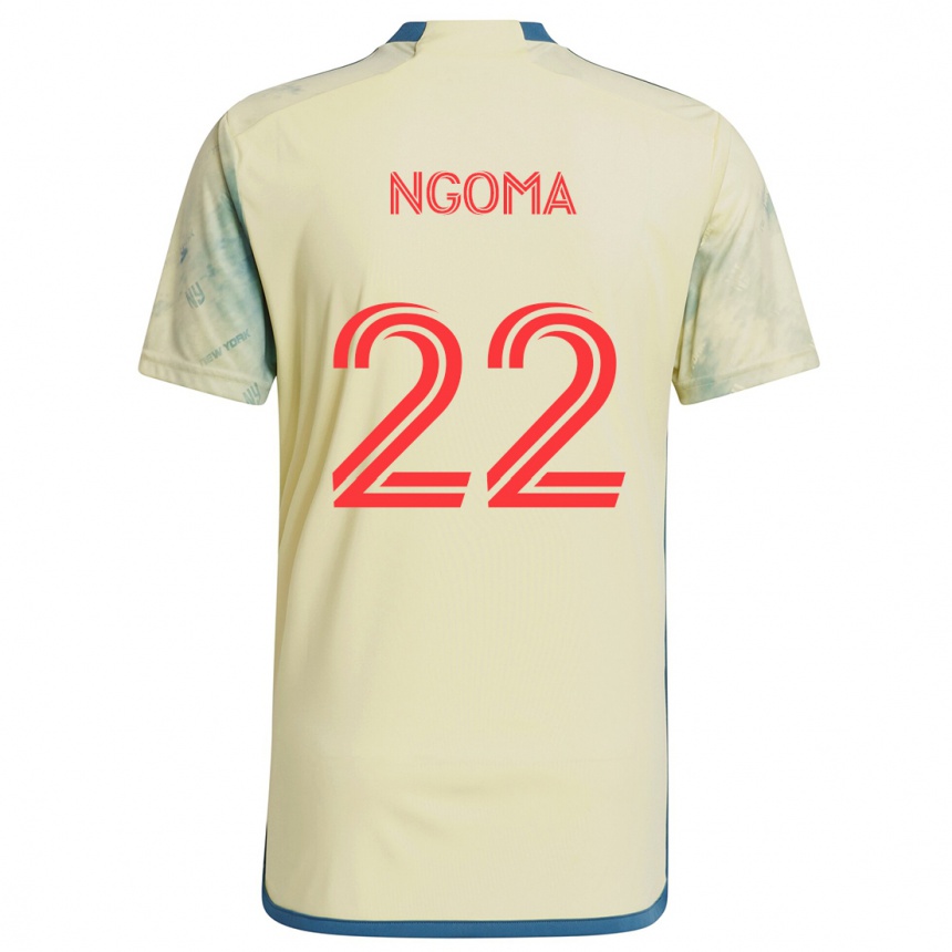 Kids Football Serge Ngoma #22 Yellow Red Blue Home Jersey 2024/25 T-Shirt Uk