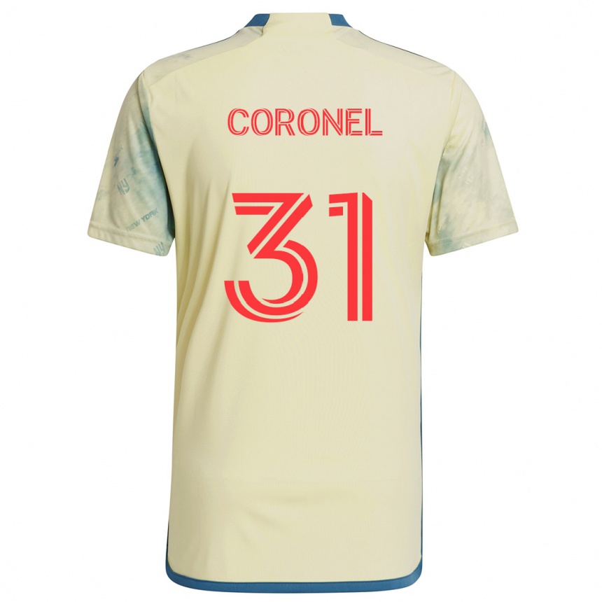 Kids Football Carlos Coronel #31 Yellow Red Blue Home Jersey 2024/25 T-Shirt Uk