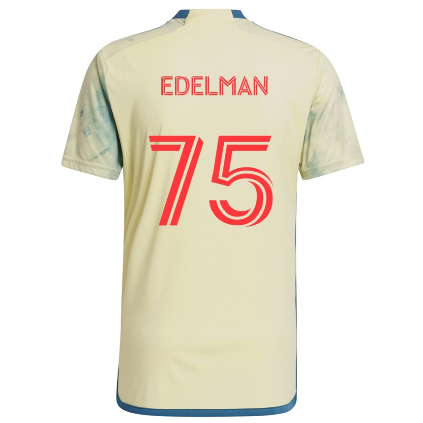 Kids Football Daniel Edelman #75 Yellow Red Blue Home Jersey 2024/25 T-Shirt Uk