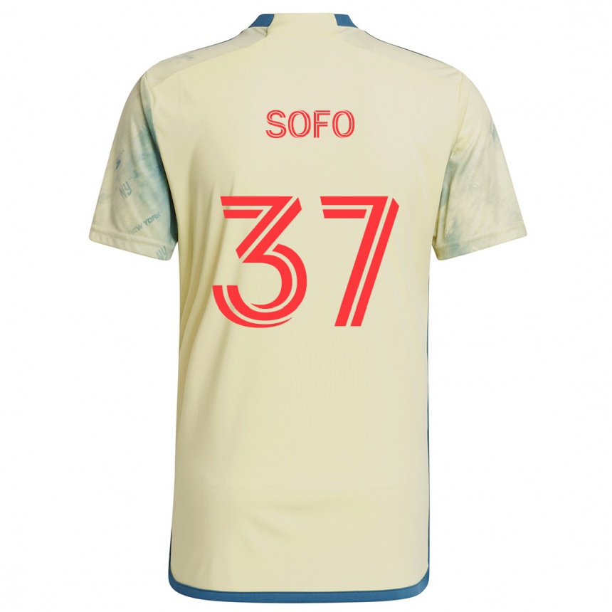 Kids Football Mohammed Sofo #37 Yellow Red Blue Home Jersey 2024/25 T-Shirt Uk