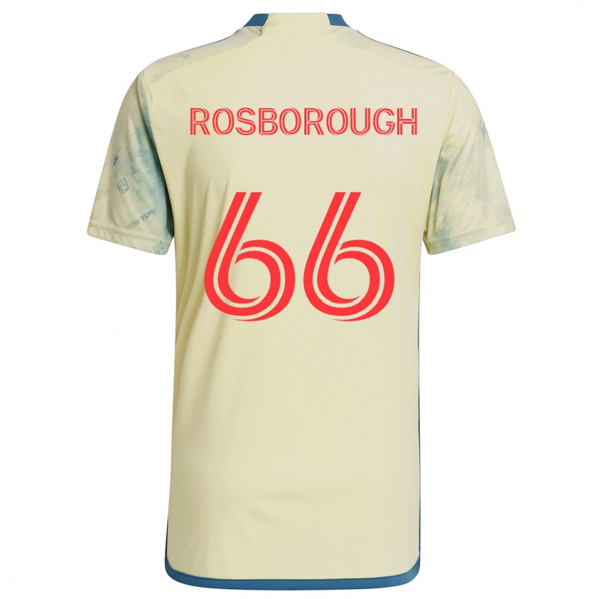 Kids Football Tanner Rosborough #66 Yellow Red Blue Home Jersey 2024/25 T-Shirt Uk