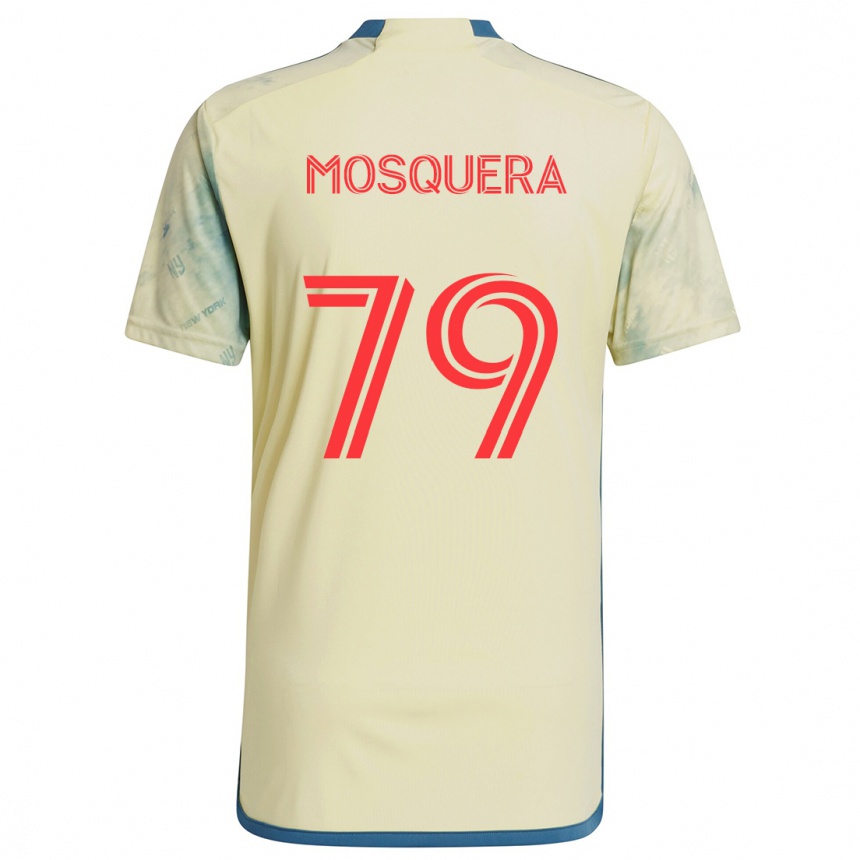 Kids Football Rafael Mosquera #79 Yellow Red Blue Home Jersey 2024/25 T-Shirt Uk