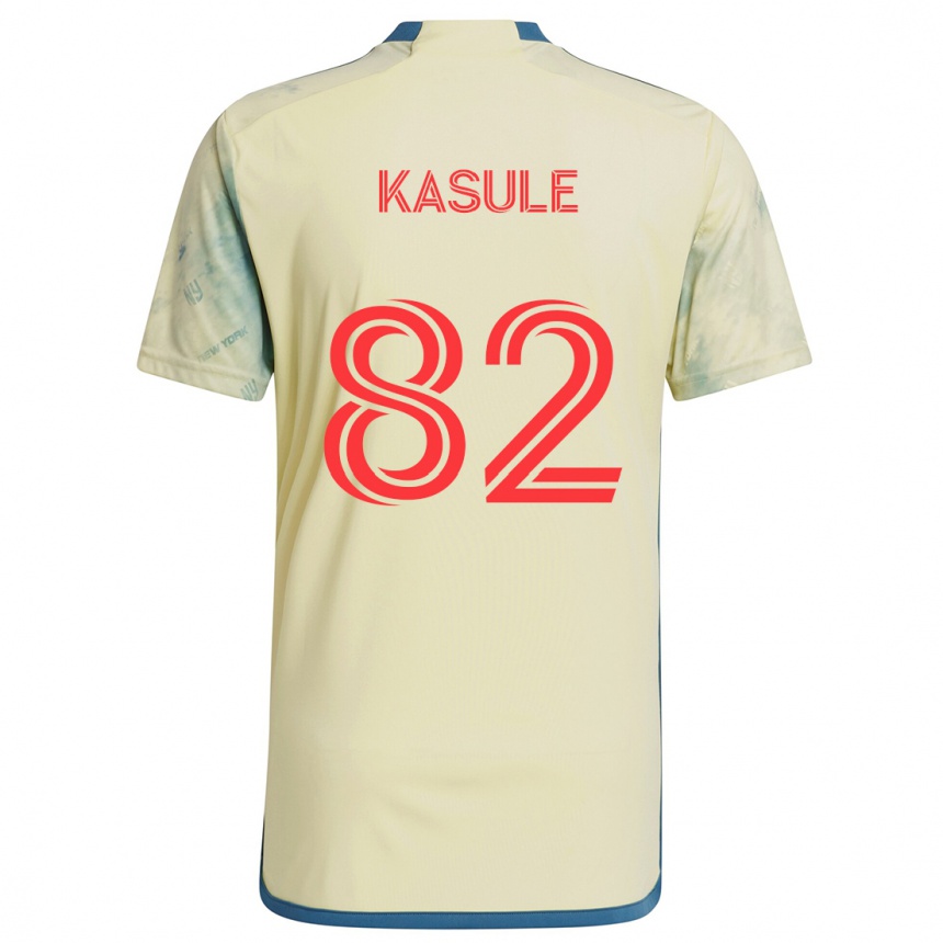 Kids Football Ibrahim Kasule #82 Yellow Red Blue Home Jersey 2024/25 T-Shirt Uk