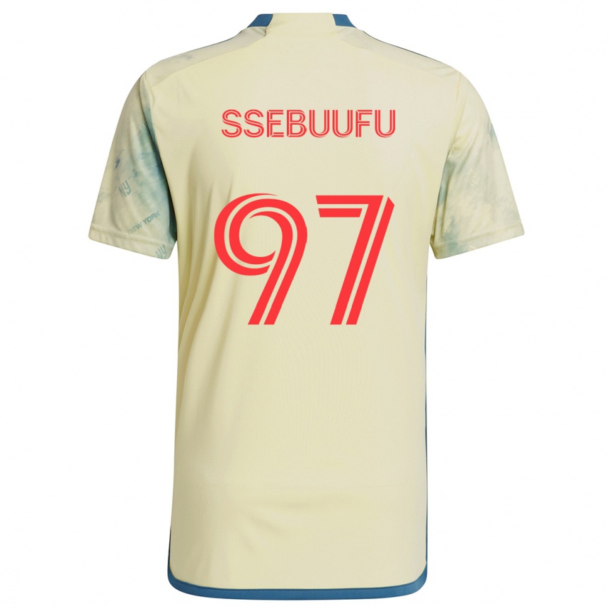 Kids Football Frank Ssebuufu #97 Yellow Red Blue Home Jersey 2024/25 T-Shirt Uk