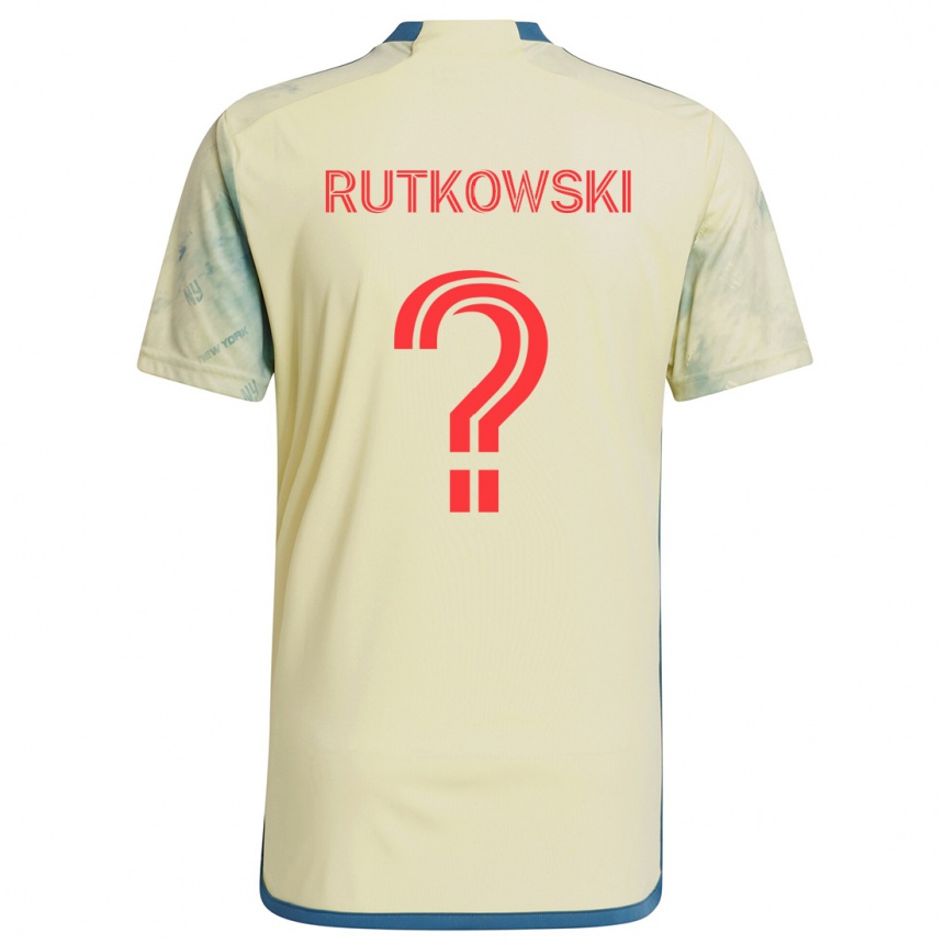 Kids Football Alan Rutkowski #0 Yellow Red Blue Home Jersey 2024/25 T-Shirt Uk