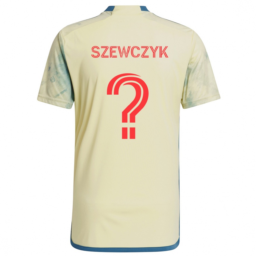 Kids Football Tobias Szewczyk #0 Yellow Red Blue Home Jersey 2024/25 T-Shirt Uk