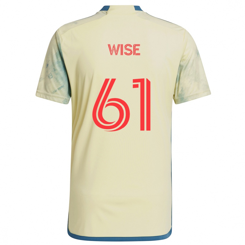 Kids Football Henry Wise #61 Yellow Red Blue Home Jersey 2024/25 T-Shirt Uk