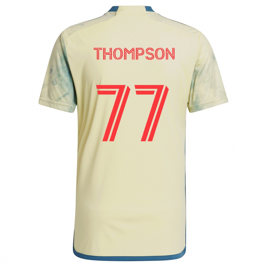 Kids Football Amos Shapiro-Thompson #77 Yellow Red Blue Home Jersey 2024/25 T-Shirt Uk