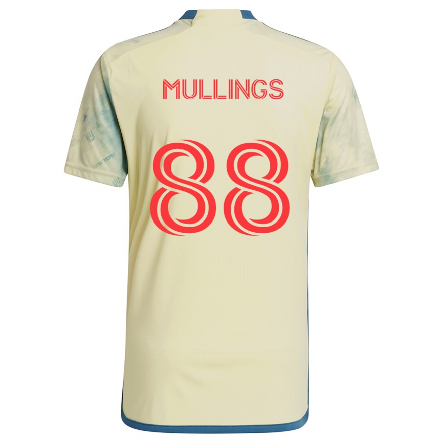 Kids Football O'vonte Mullings #88 Yellow Red Blue Home Jersey 2024/25 T-Shirt Uk