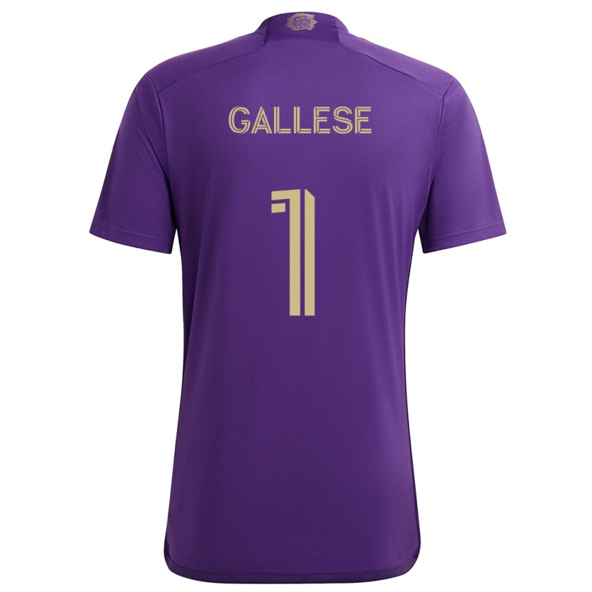 Kids Football Pedro Gallese #1 Purple Yellow Home Jersey 2024/25 T-Shirt Uk