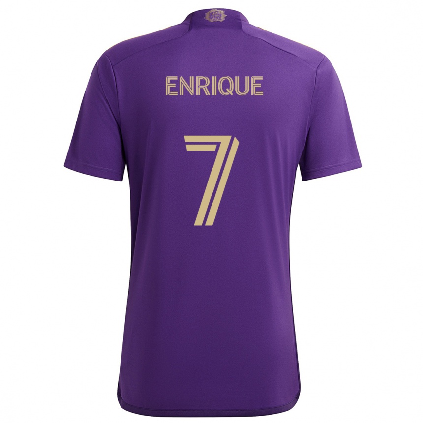 Kids Football Ramiro Enrique #7 Purple Yellow Home Jersey 2024/25 T-Shirt Uk