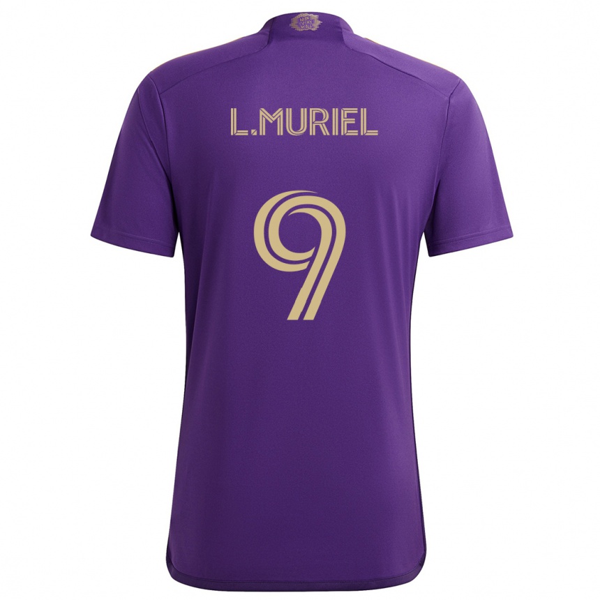 Kids Football Luis Muriel #9 Purple Yellow Home Jersey 2024/25 T-Shirt Uk