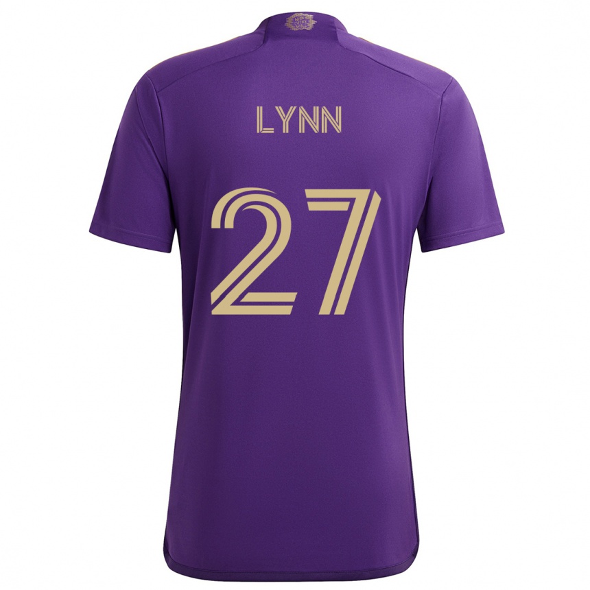 Kids Football Jack Lynn #27 Purple Yellow Home Jersey 2024/25 T-Shirt Uk