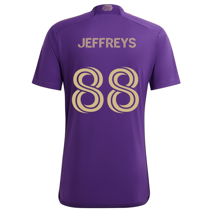 Kids Football Tj Jeffreys #88 Purple Yellow Home Jersey 2024/25 T-Shirt Uk