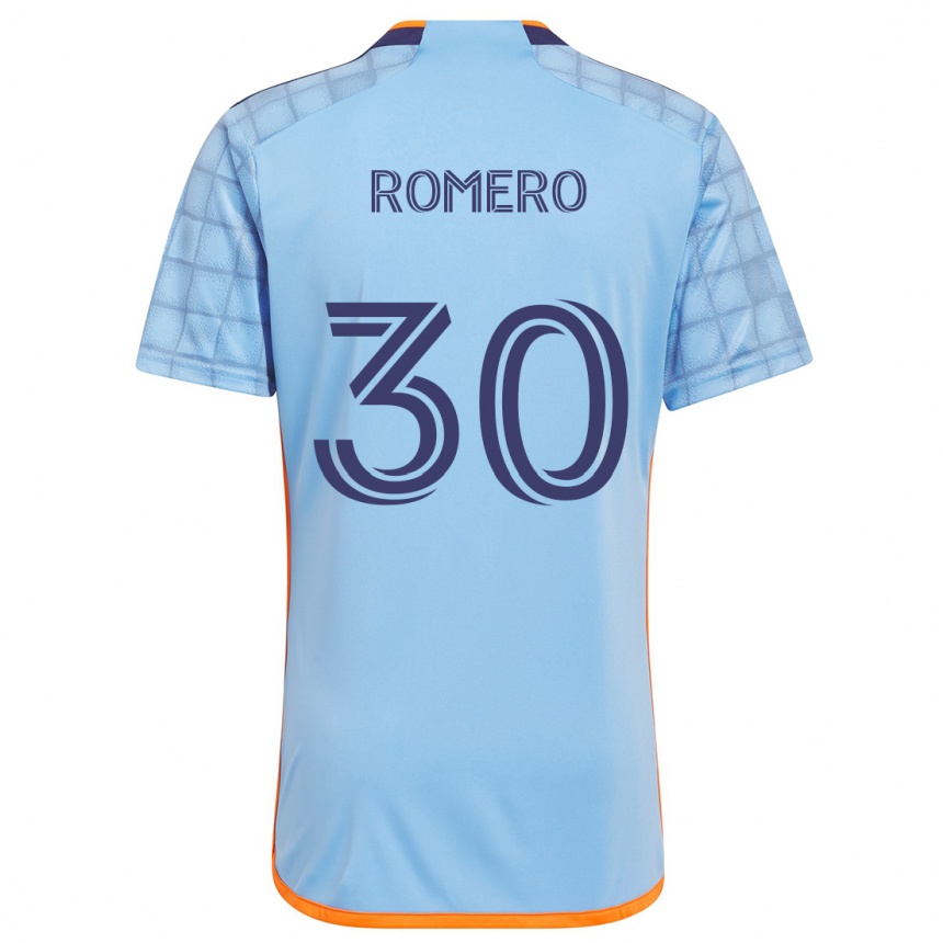 Kids Football Tomás Romero #30 Blue Orange Home Jersey 2024/25 T-Shirt Uk