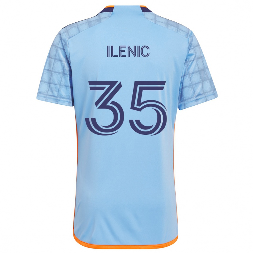 Kids Football Mitja Ilenic #35 Blue Orange Home Jersey 2024/25 T-Shirt Uk