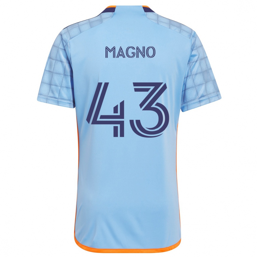 Kids Football Talles Magno #43 Blue Orange Home Jersey 2024/25 T-Shirt Uk