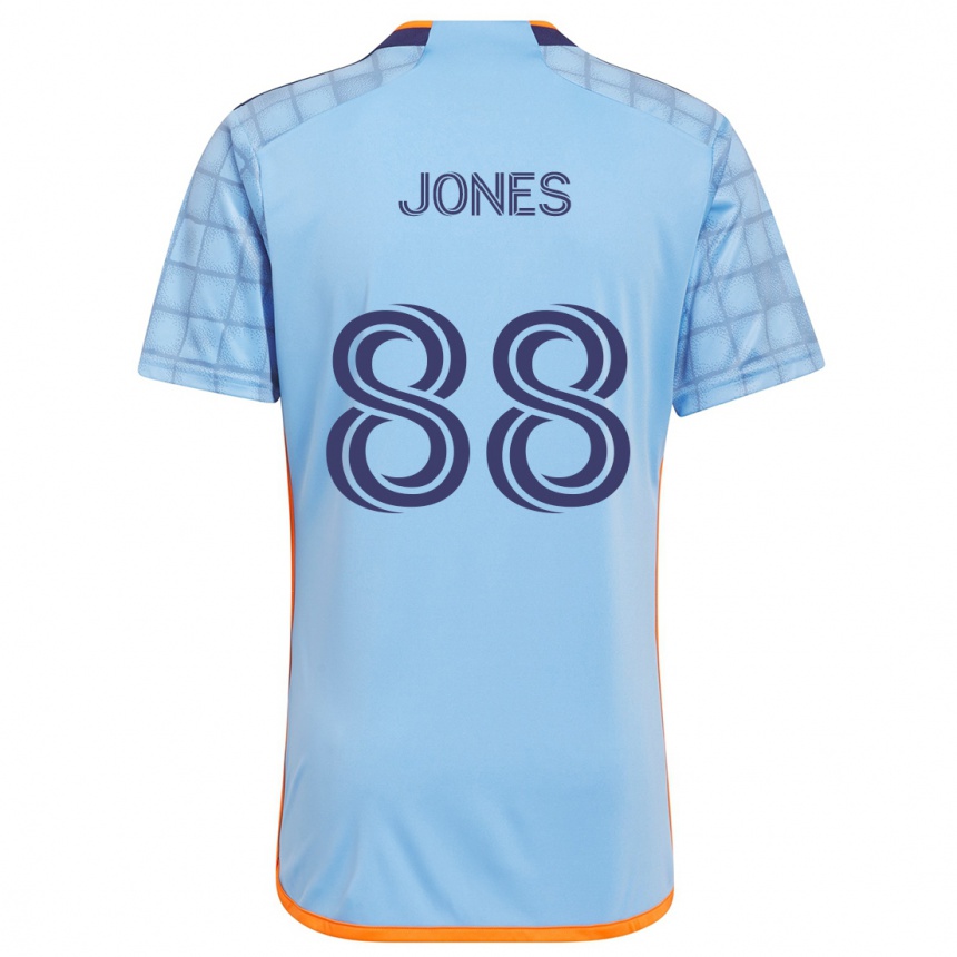 Kids Football Malachi Jones #88 Blue Orange Home Jersey 2024/25 T-Shirt Uk