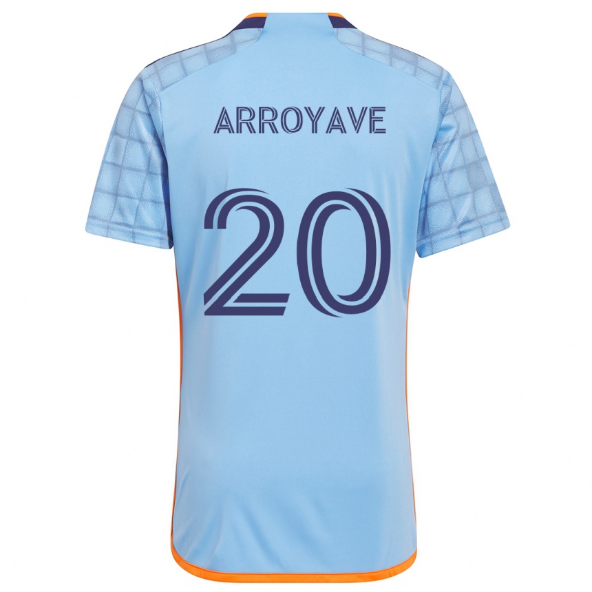 Kids Football Jacob Arroyave #20 Blue Orange Home Jersey 2024/25 T-Shirt Uk