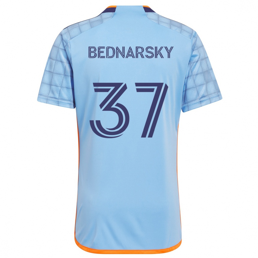 Kids Football Stevo Bednarsky #37 Blue Orange Home Jersey 2024/25 T-Shirt Uk