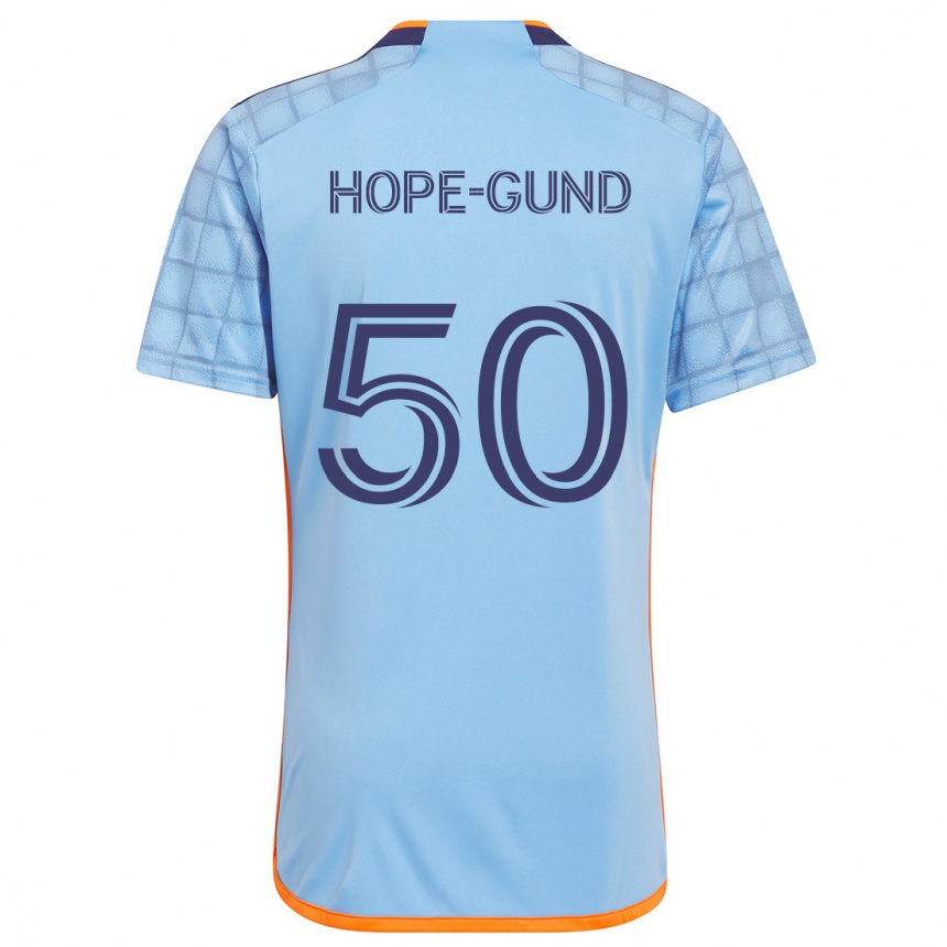 Kids Football Kofi Hope-Gund #50 Blue Orange Home Jersey 2024/25 T-Shirt Uk