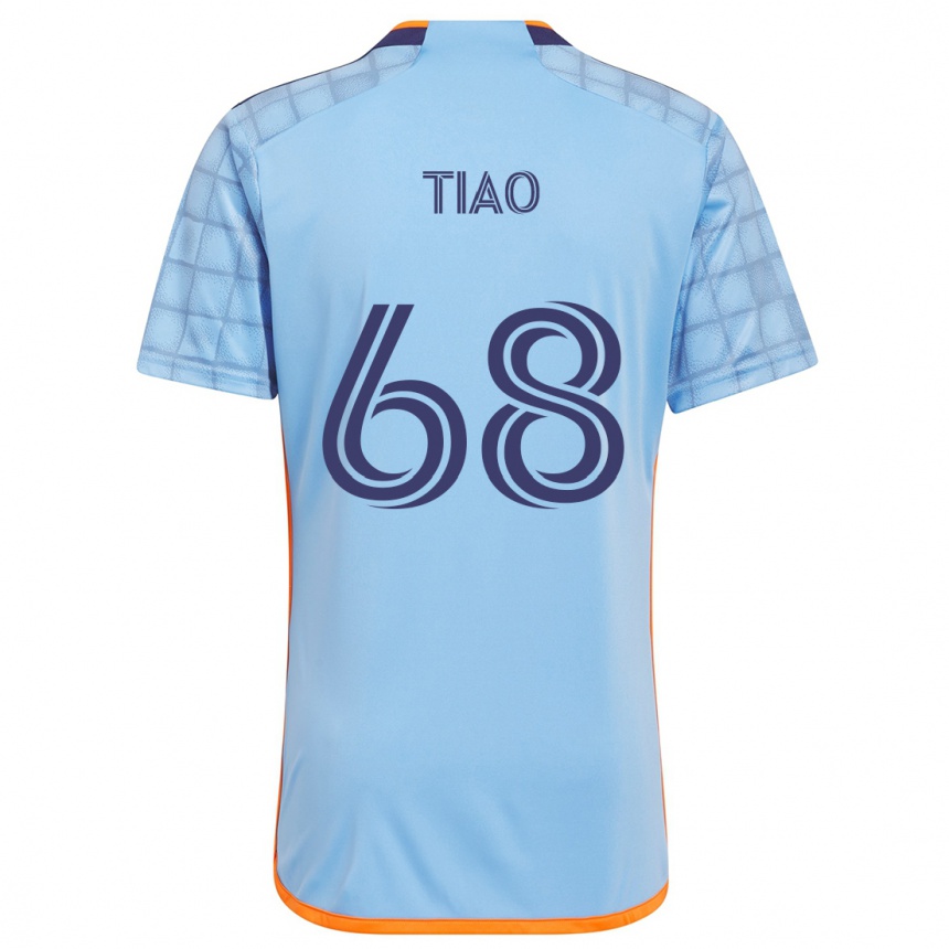 Kids Football Christopher Tiao #68 Blue Orange Home Jersey 2024/25 T-Shirt Uk