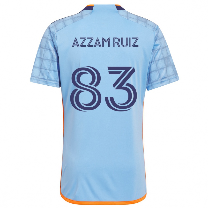 Kids Football Camil Azzam Ruiz #83 Blue Orange Home Jersey 2024/25 T-Shirt Uk