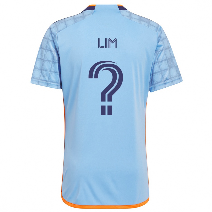 Kids Football Evan Lim #0 Blue Orange Home Jersey 2024/25 T-Shirt Uk