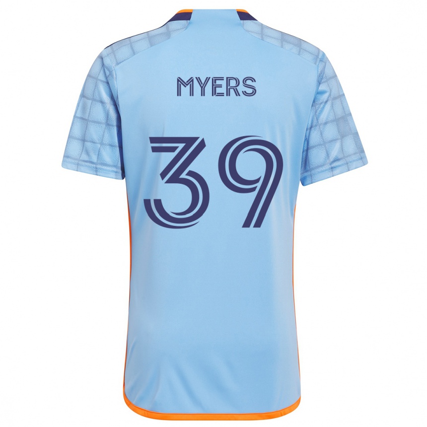 Kids Football Md Myers #39 Blue Orange Home Jersey 2024/25 T-Shirt Uk