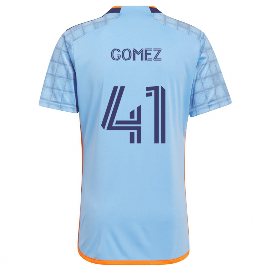 Kids Football Julián Gómez #41 Blue Orange Home Jersey 2024/25 T-Shirt Uk