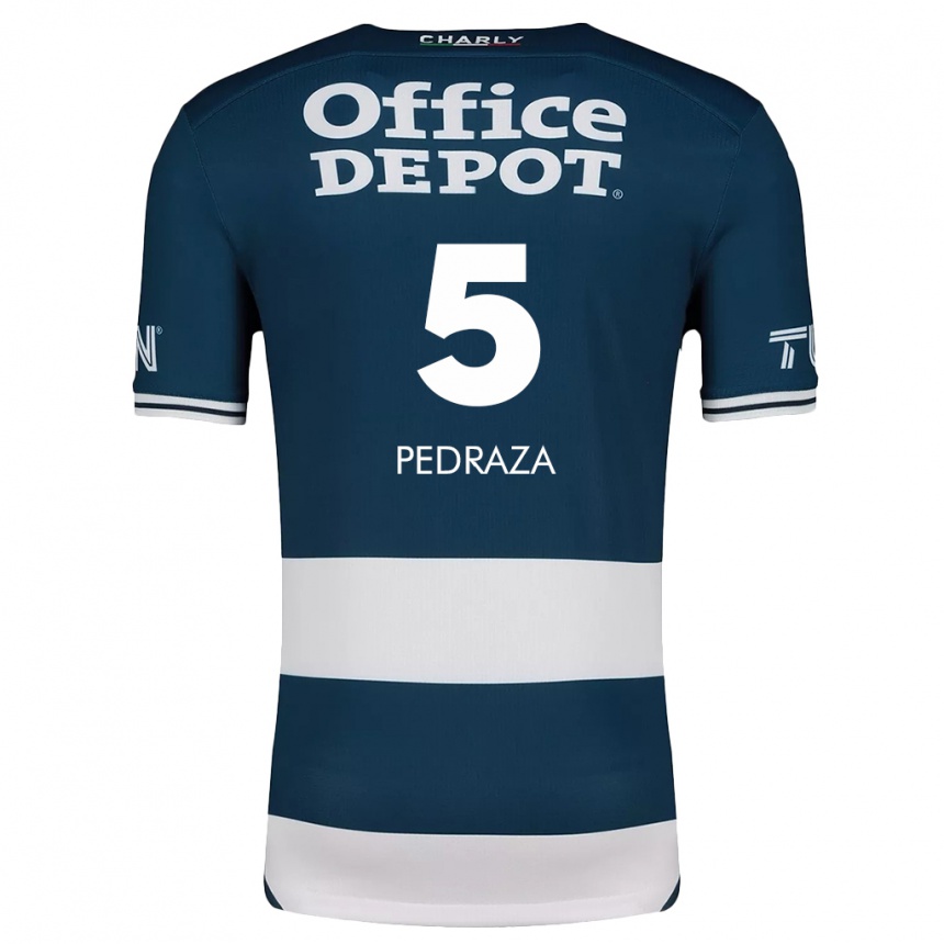 Kids Football Pedro Pedraza #5 Blue White Home Jersey 2024/25 T-Shirt Uk