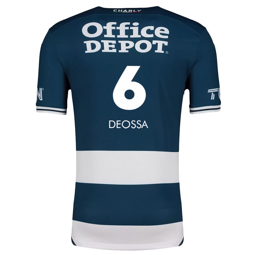 Kids Football Nelson Deossa #6 Blue White Home Jersey 2024/25 T-Shirt Uk