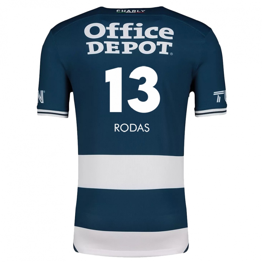 Kids Football Carlos Rodas #13 Blue White Home Jersey 2024/25 T-Shirt Uk