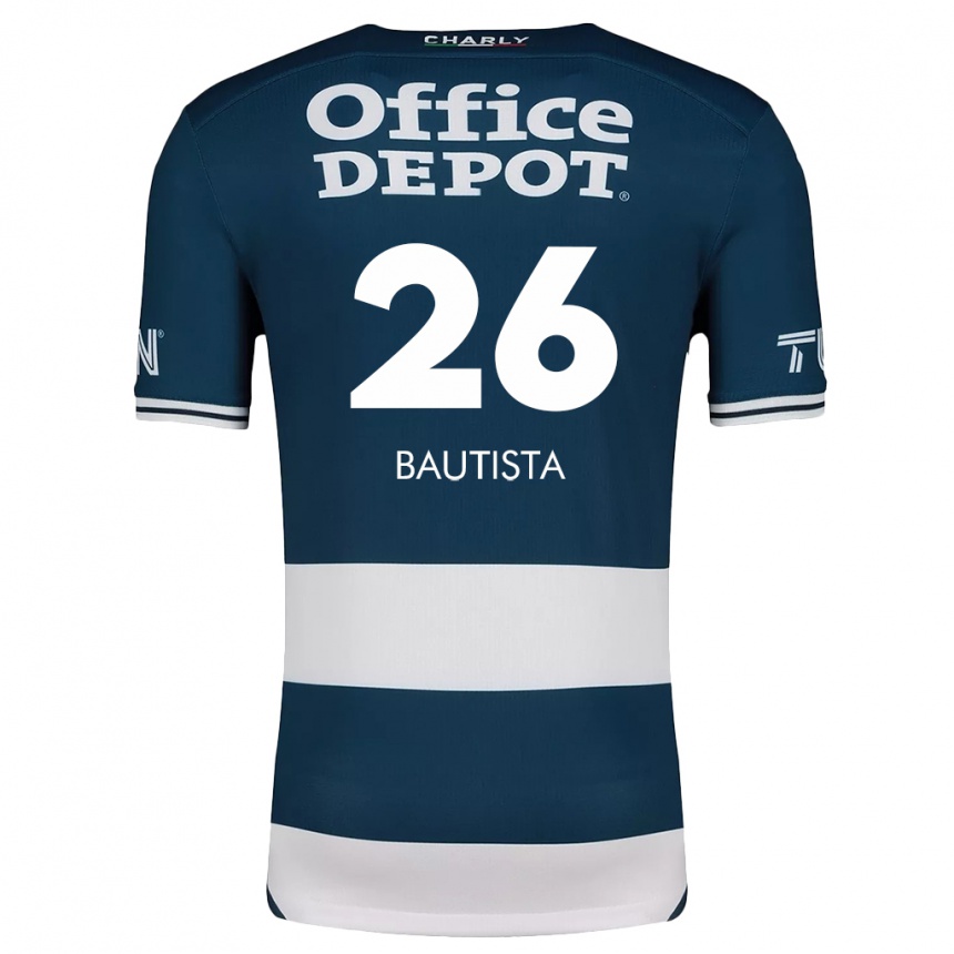 Kids Football Alán Bautista #26 Blue White Home Jersey 2024/25 T-Shirt Uk