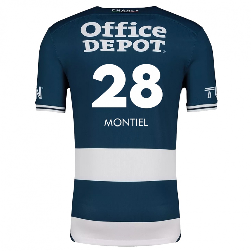 Kids Football Elías Montiel #28 Blue White Home Jersey 2024/25 T-Shirt Uk