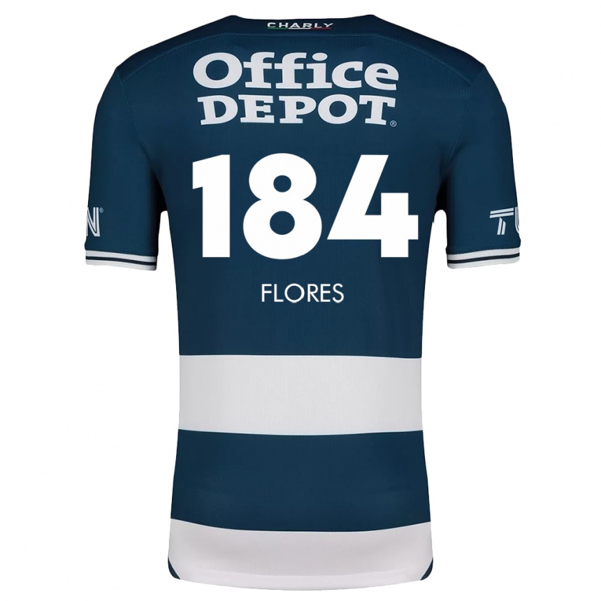 Kids Football Jason Flores #184 Blue White Home Jersey 2024/25 T-Shirt Uk