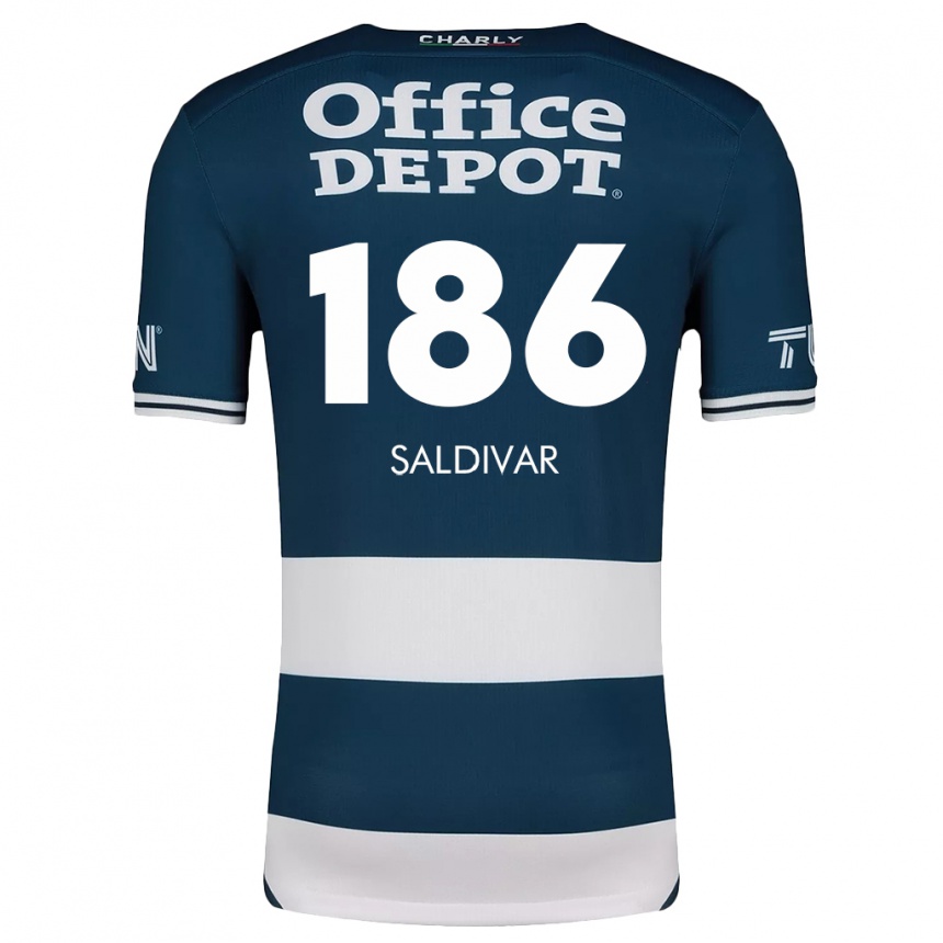 Kids Football José Saldívar #186 Blue White Home Jersey 2024/25 T-Shirt Uk