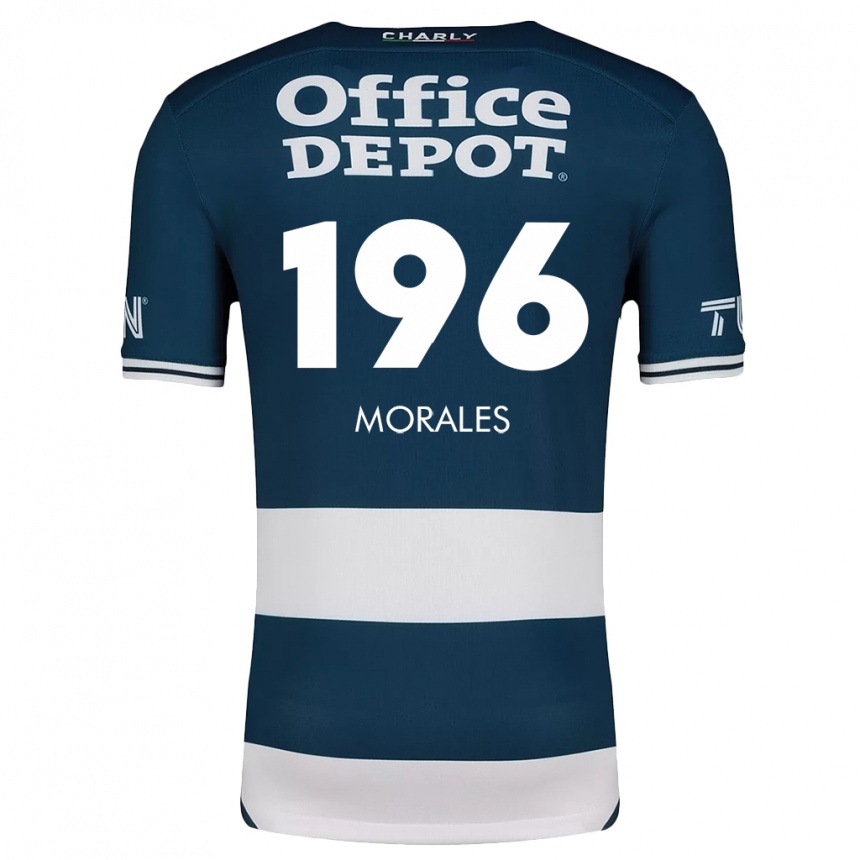 Kids Football Erik Morales #196 Blue White Home Jersey 2024/25 T-Shirt Uk