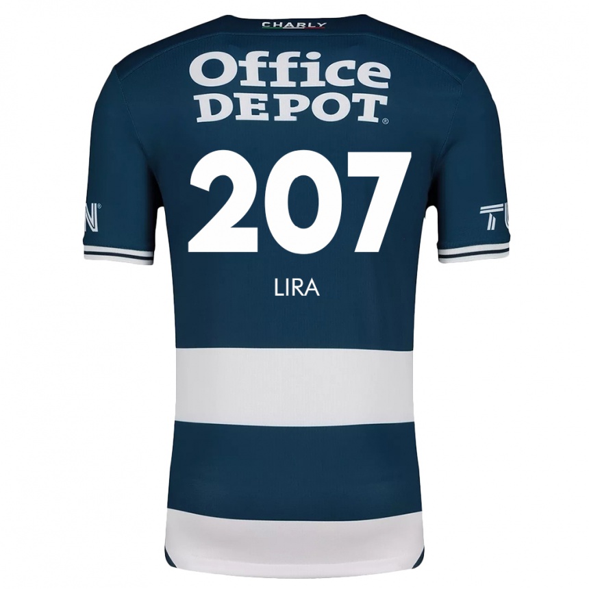 Kids Football Almir Lira #207 Blue White Home Jersey 2024/25 T-Shirt Uk