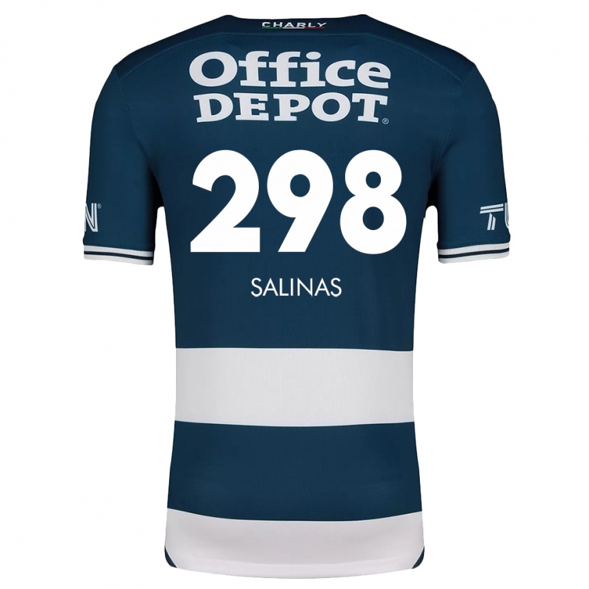 Kids Football Jesús Salinas #298 Blue White Home Jersey 2024/25 T-Shirt Uk